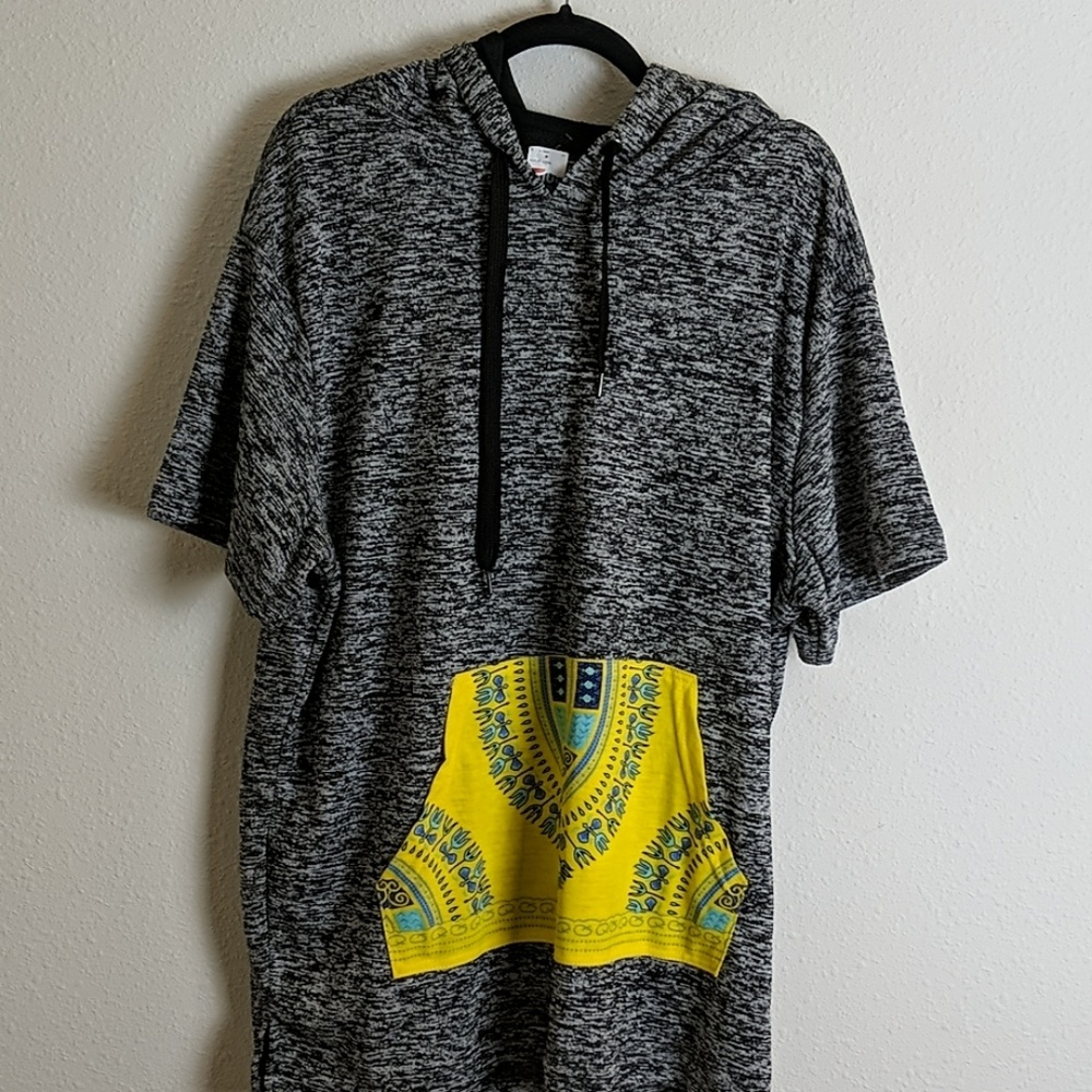 Gray and Yellow Women's Hoodie